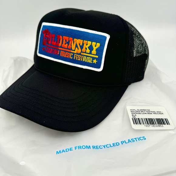 NWT Aviator Nation Golden Sky 2014 Festival Trucker Hat Cap Black Country Music - Picture 6 of 16